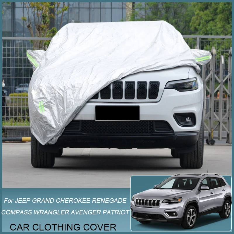 

Car Cover Rain Frost Snow Dust Waterproof For JEEP Avenger Cherokee Commander Compass MP Grand Cherokee Patiot Renegade Wagoneer