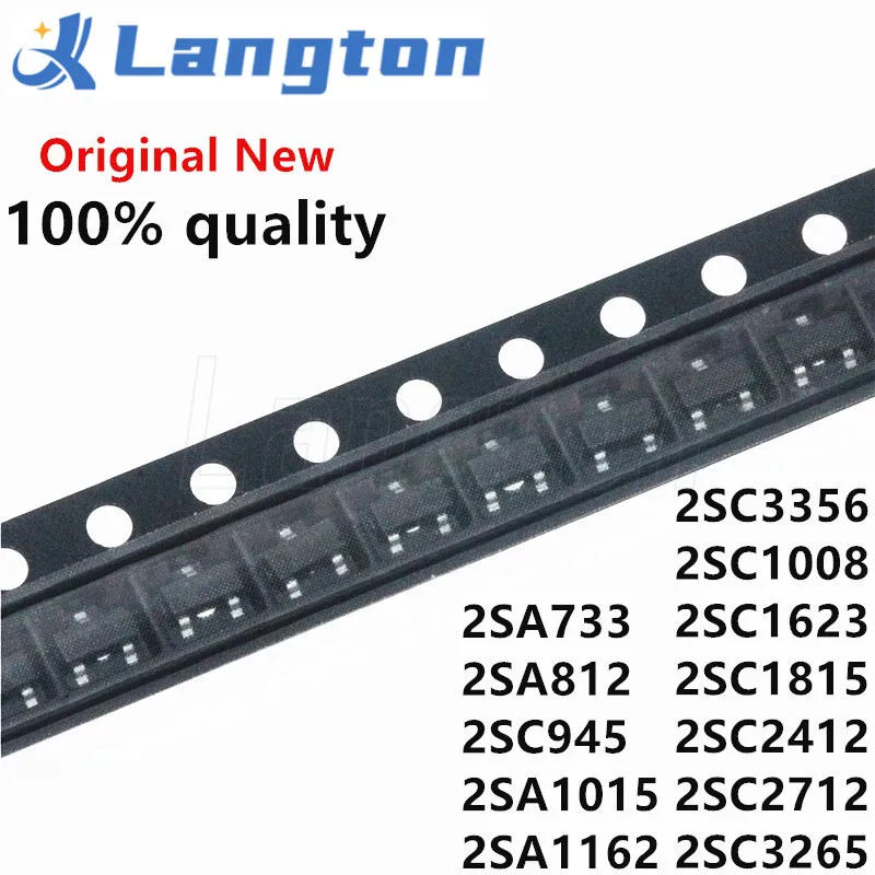 50 piezas, 2SC3356, C3356, R25, SOT-23, 2SC945, 2SC1008, 2SC1623, 2SC1815, 2SC2412, 2SC2712, 2SC3265, 2SA733, 2SA812, 2SA1015, 2SA1162 SOT