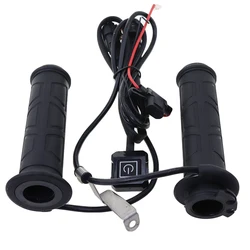 12V Electric Heated Motorcycle Hand Grips Handlebar Cover Warmer Handle Universal 7/8