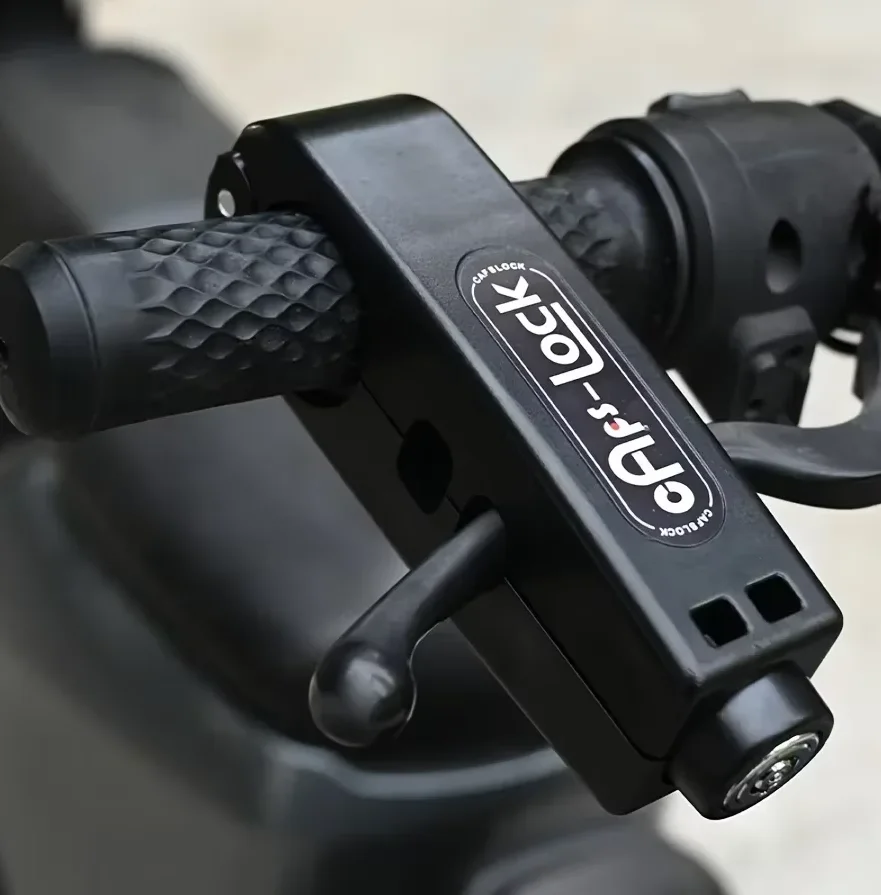 PINMOAP 1PC Handlebar Anti‑Theft Lock for Motorcycle E‑Bike Scooter Compact Durable Security Device Brake‑Lever Mount with 2 Key