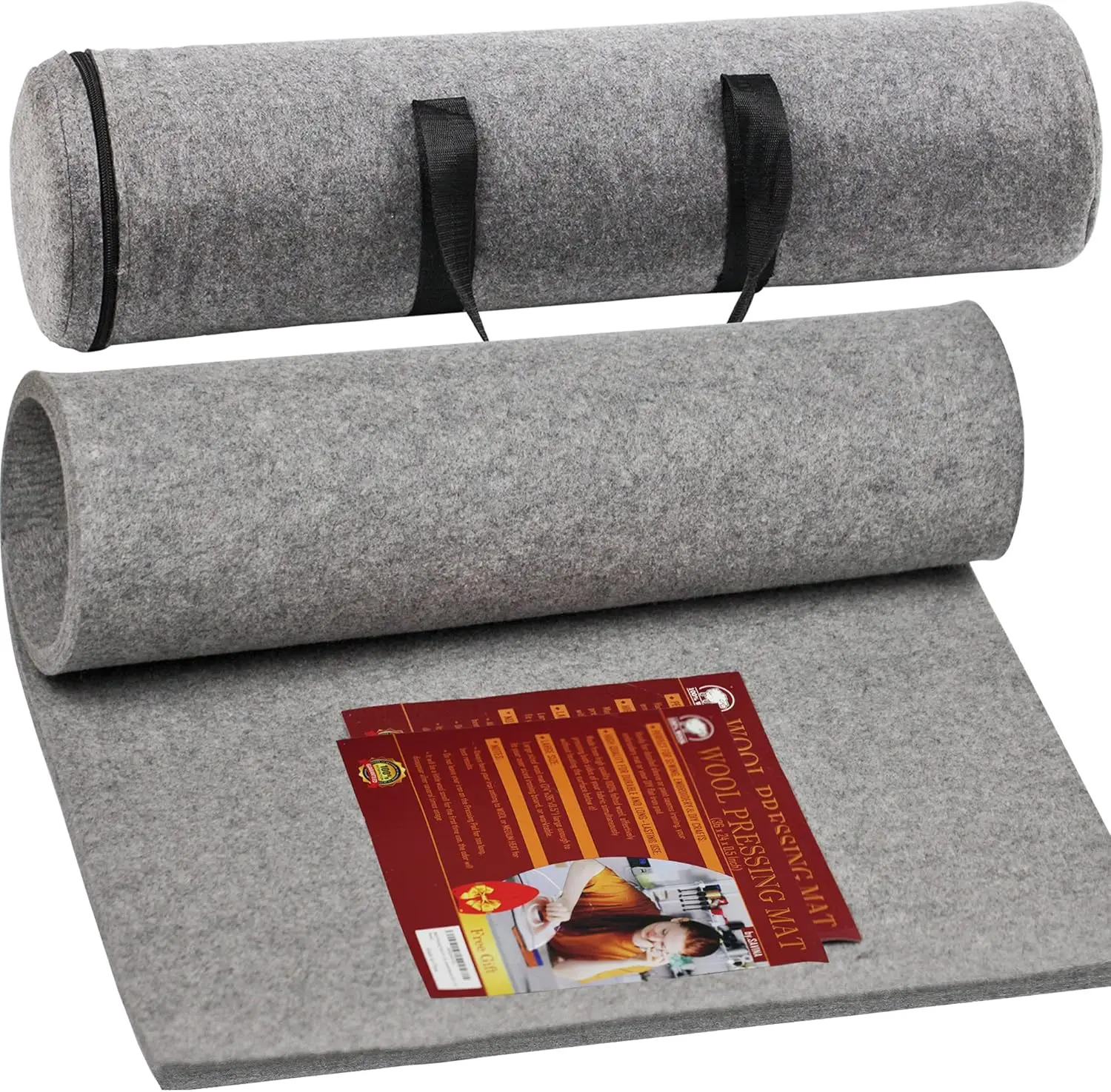 

36x24 Inch Wool Ironing Pad for Quilting & Crafts - Professional Heat Press Mat with Dense Fibers