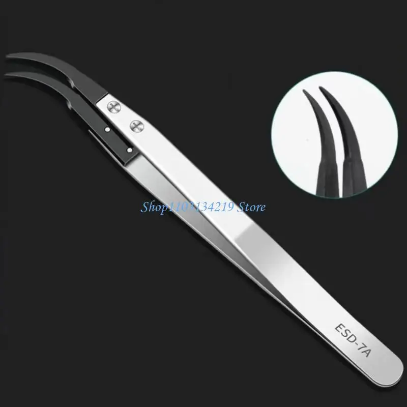 N5KC Anti-Static Stainless Steel Tweezer Maintenance Repair Tool Model Making Tool