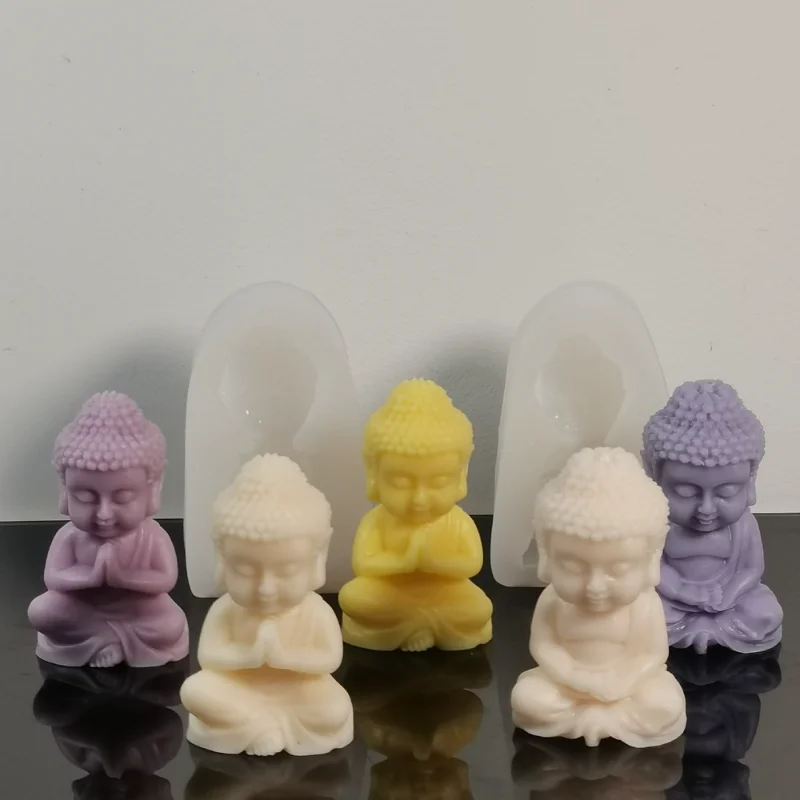 3D Maitreya forma świeca silikonowa DIY kadzidło budda kościelna z tynku żywica epoksydowa aromat mydło do pieczenia form kościelnych dekoracja domu