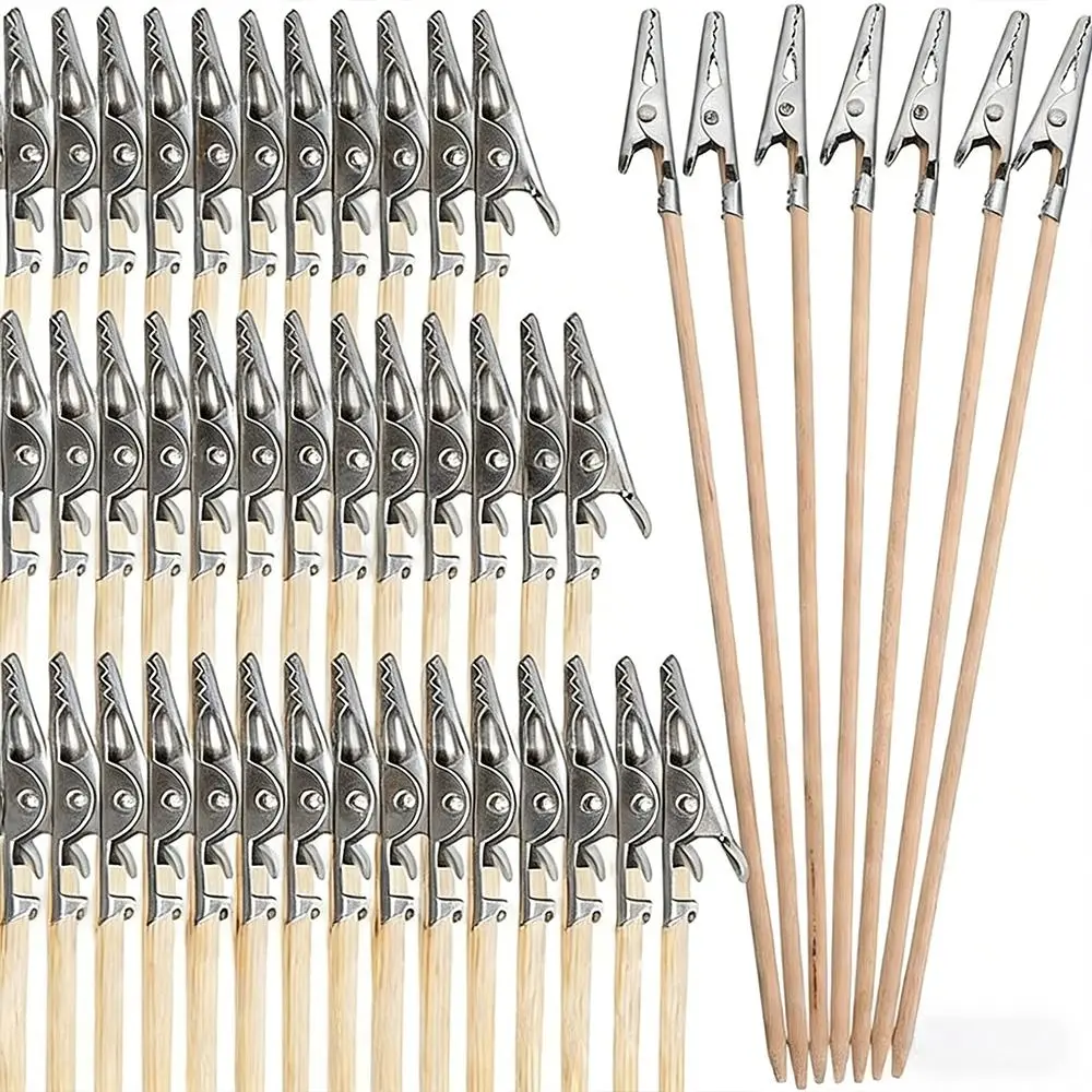 

10/20PCS Metal Rubber Model Painting Stand Updated Design Modeling Tools Gundam Model Tools Long-tailed Wood Stick Detachable