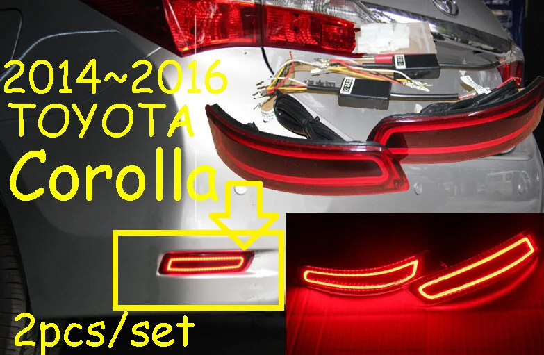 TaiWan car bumper taillight for Toyota Corolla rear light brake Altis 2014~2015y car accessories LED taillamp Corolla fog