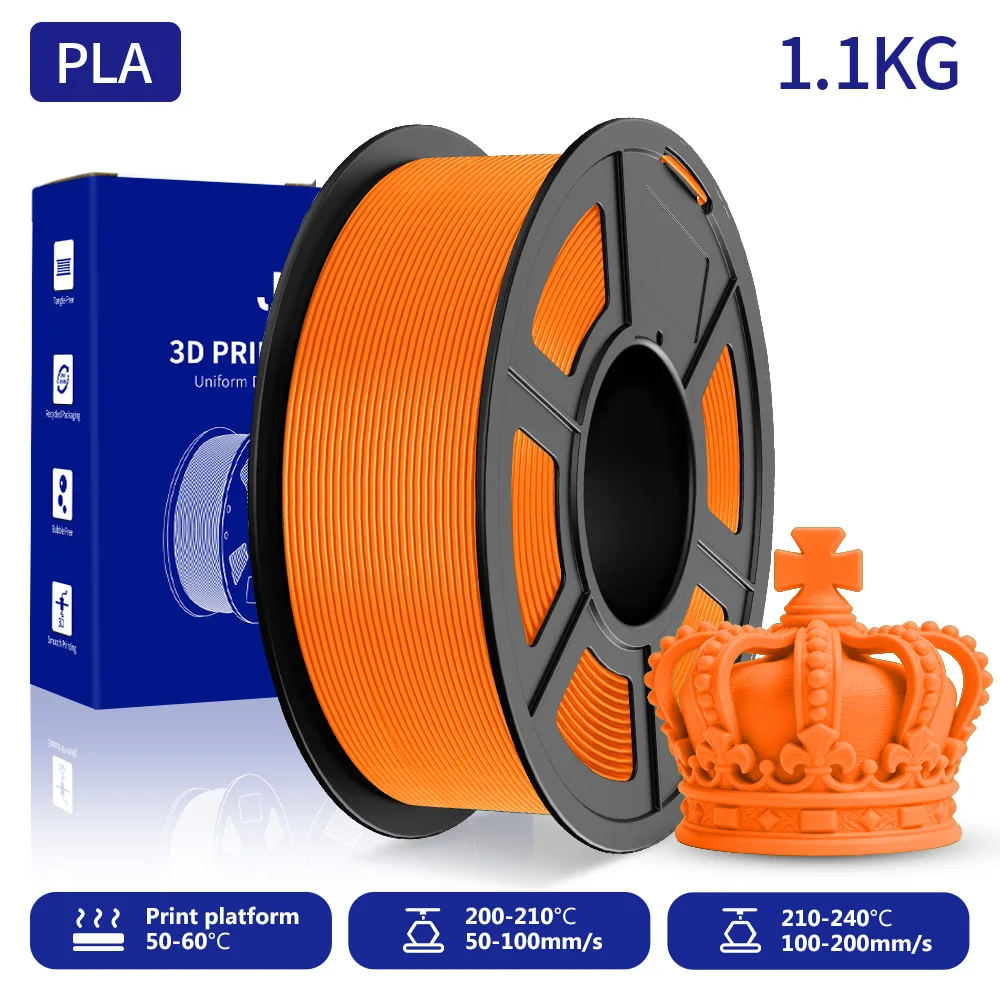 JAYO 1 Rolle PETG/ABS/PLA/PLA Transparentes Regenbogen 3D-Drucker-Filament 1,75 mm, blasenfrei und ungiftig, 3D-Druckmaterialien für 3D