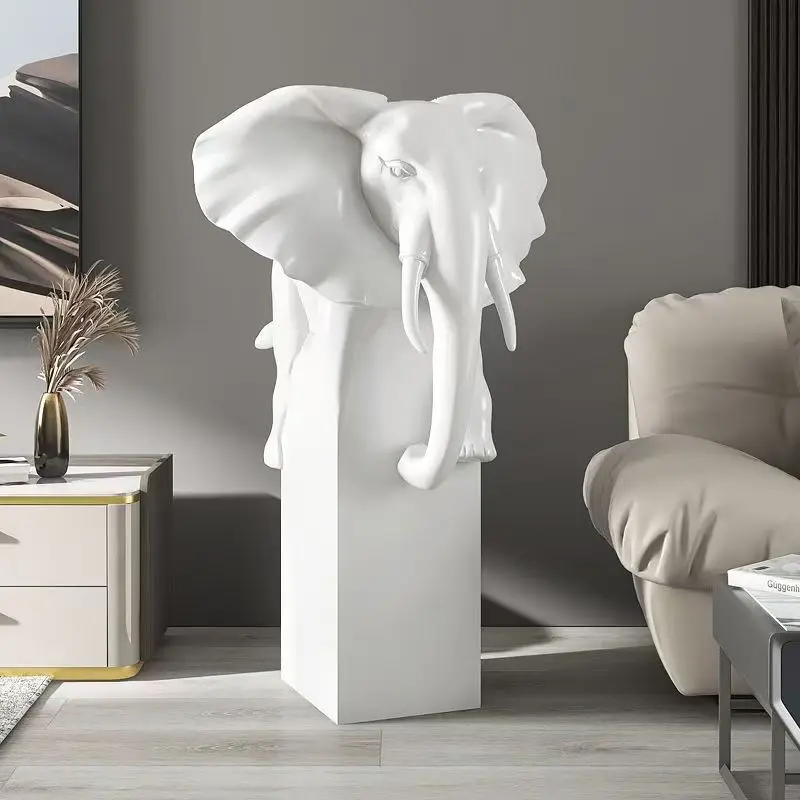 75X50CM Elephant Figurine, Large-scale Floor-standing Home Decoration, Luxury Office, Opening Ceremony, Moving House, Gift