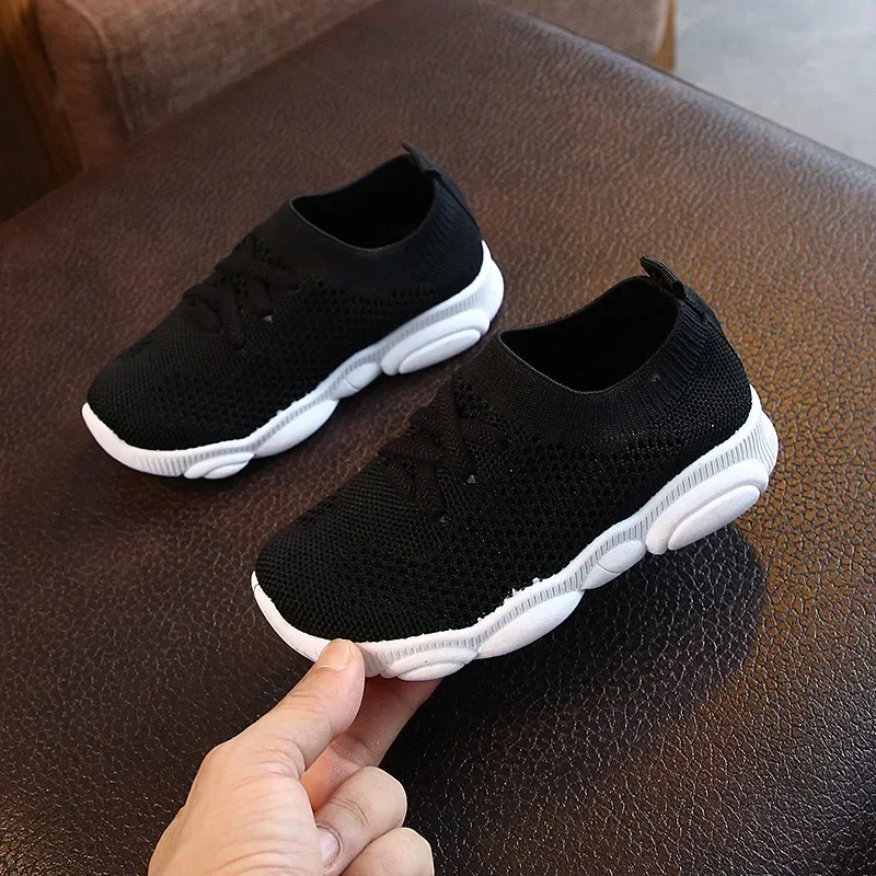 Baby Sneakers 2020 Fashion Children Flat Shoes Infant Kids Baby Girls Boys Solid Stretch Mesh Sport Running Sneakers Shoes