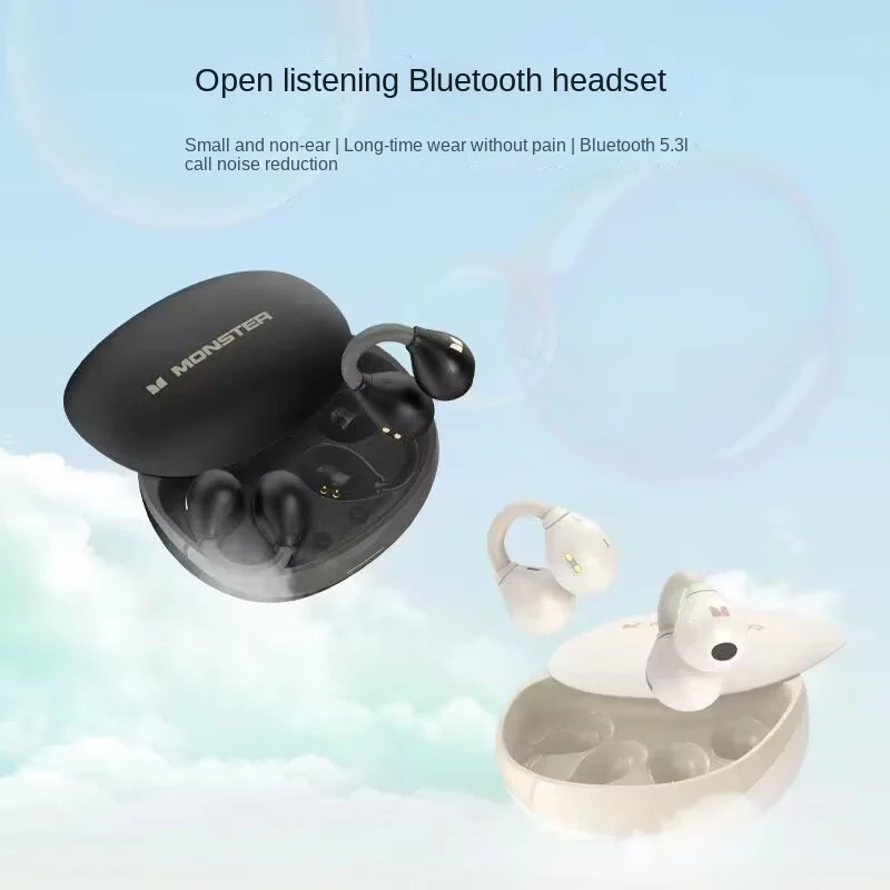 

Monster AC500 Bluetooth Earbuds Wireless Conduction Sports Headphones Waterproof Noise-cancelling Earpbuds For iphone 11 Pro Max