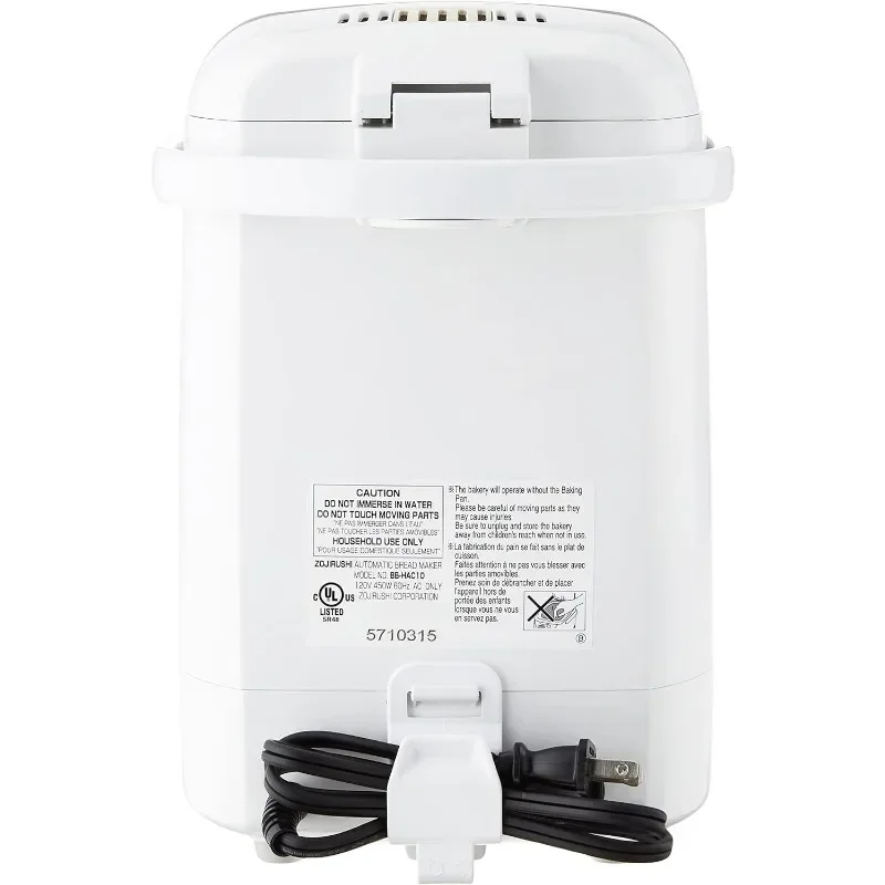 Zojirushi-minipanificadora BB-HAC10, pan programable de 1 libra, color blanco