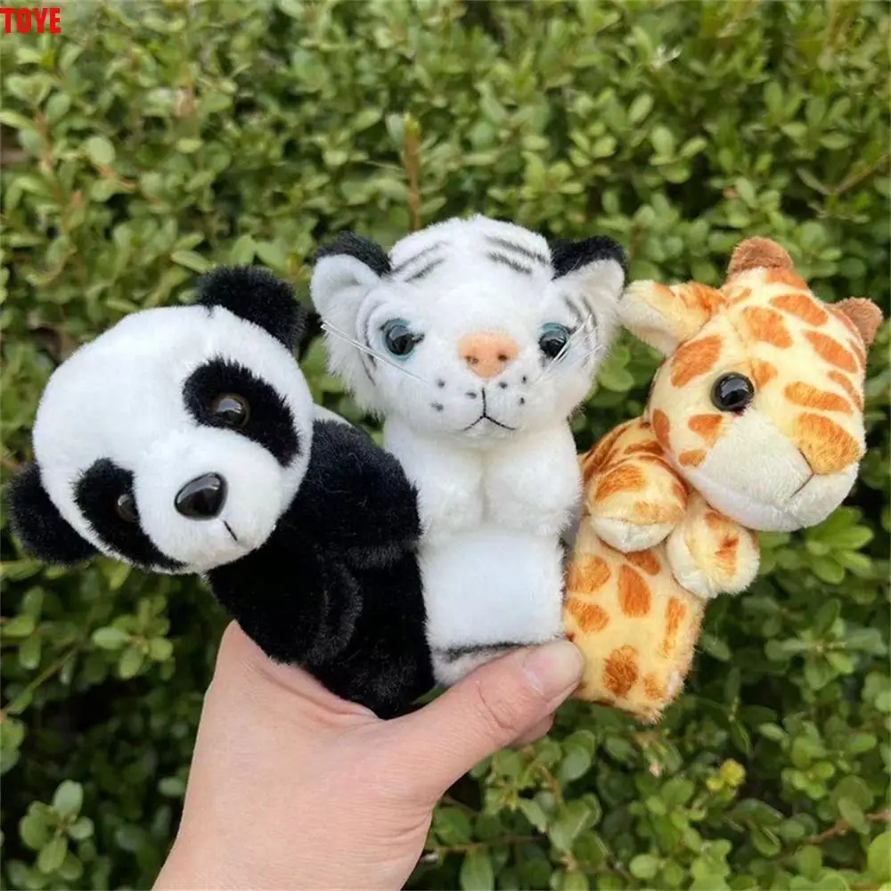 

Jungle Animal Stuffed Animal Wristband Clap Circle Panda Tiger Cartoon Slap Bracelet Comfortable Plush Toy Children Gifts