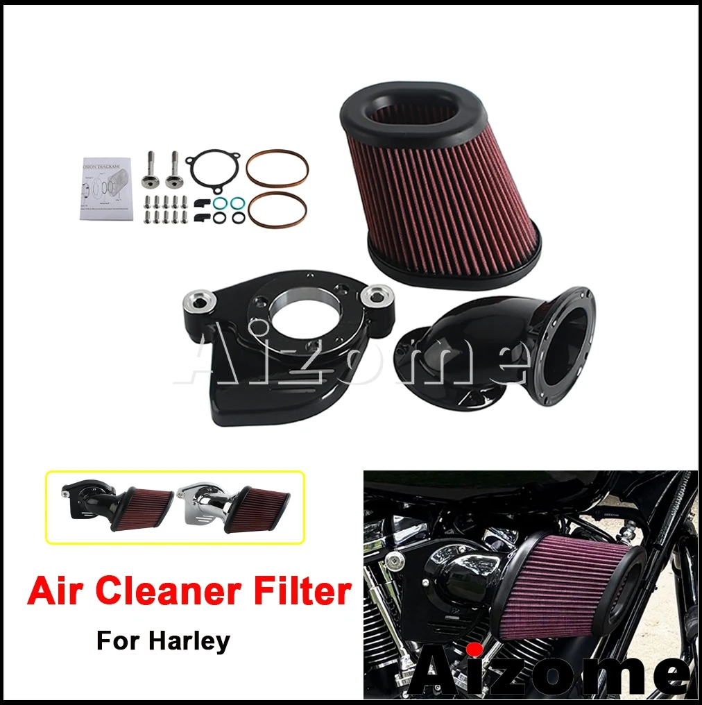 Motorcycle Accessories Air Filter Cleaner System Intake Kit Oval Tapered For Harley Touring Freewheeler 2017-UP Softail M8 18-24
