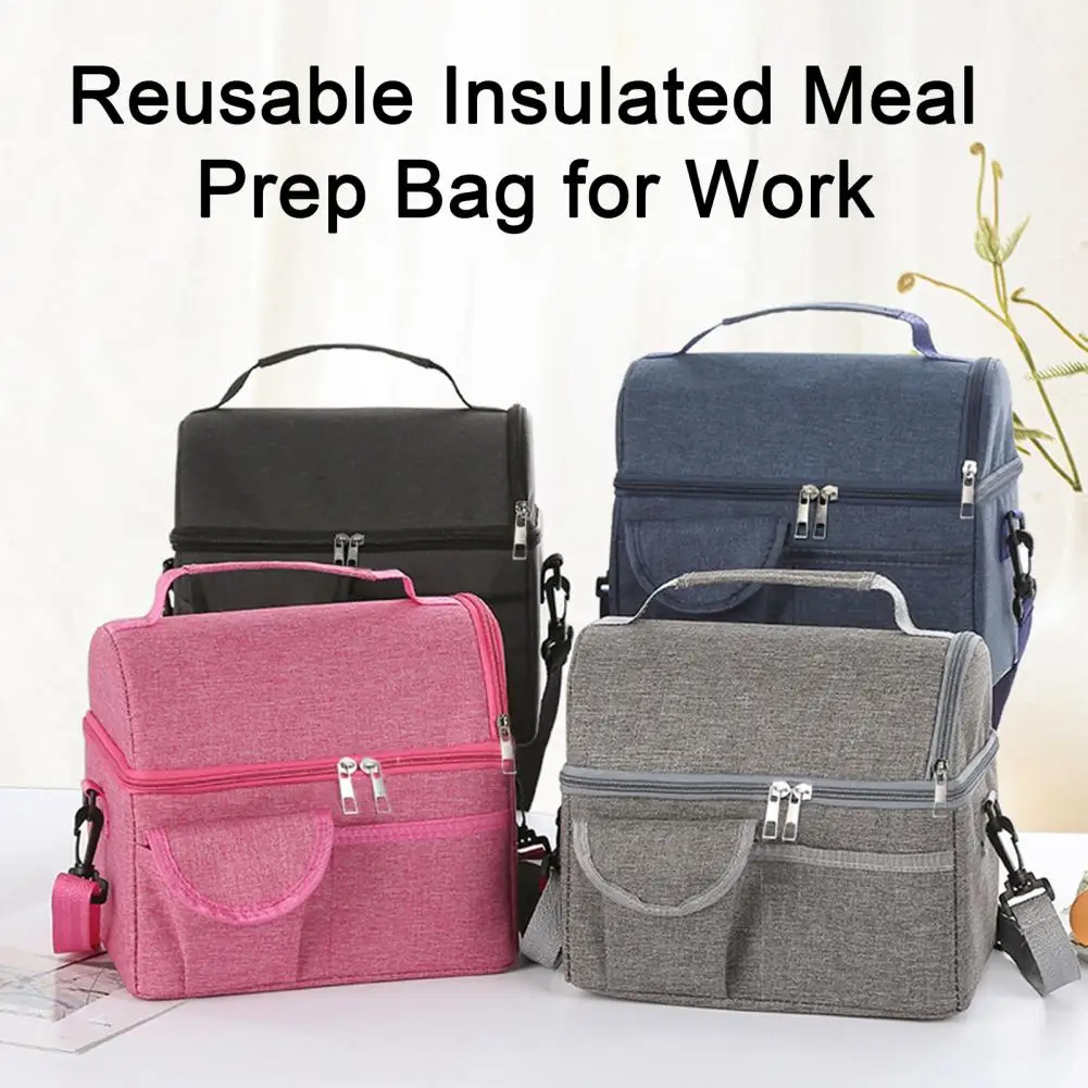 Large Capacity Picnic Thermal Bag Folding Design Thermal Insulation Food Thermal Storage Bag Portable Handle Drink Carrier Bag