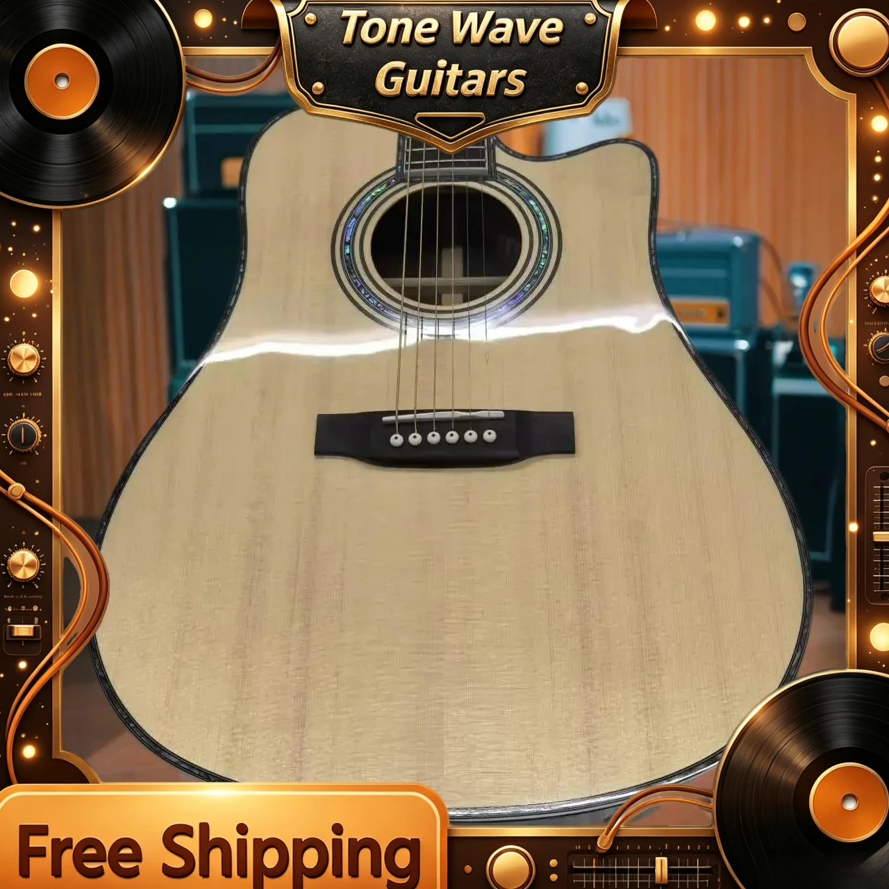 2026  Classic D45 Cutaway Acoustic Guitar Pickup Included Spruce Solid Top Mahogany Dorsal Lock Sound Stable Gift Free Shipping