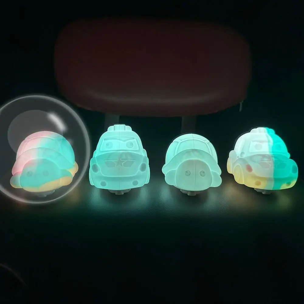 漫画風照明バブルボール 可愛い動物型 カワイイ ベビーシリコンカーおもちゃ 自動回転式丸型カバー LEDライトおもちゃ