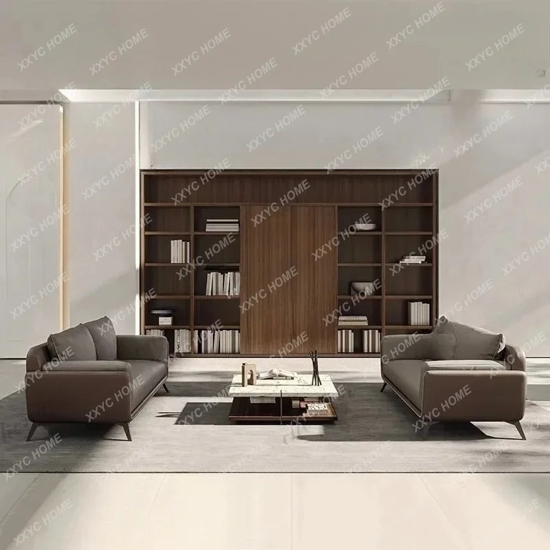 XXLeather Minimalist Office Sofas Business Reception Boss Meeting Office Sofas Area Leisure Office Furniture