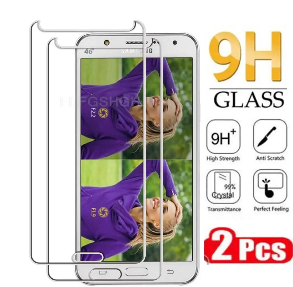 2PCS Protection Tempered Glass For Samsung Galaxy J7 2015 SM-J700F SM-J700H SM-J700M Screen Protective Protector Cover Film