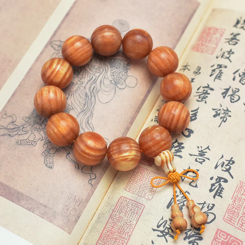 Imperial Blood -Oil High-Density Smooth-Grain Fully Translucent Snow Dragon Amber Wood Bead Bracelet for Me