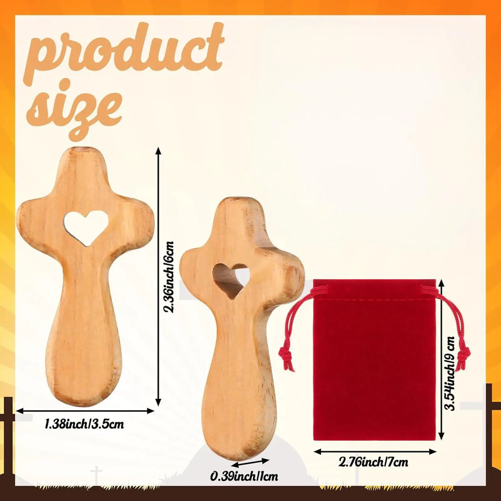 الصلبان الجيب الصغيرة باليد الصليب قلبي للصلاة تتشبث عيد الميلاد #6