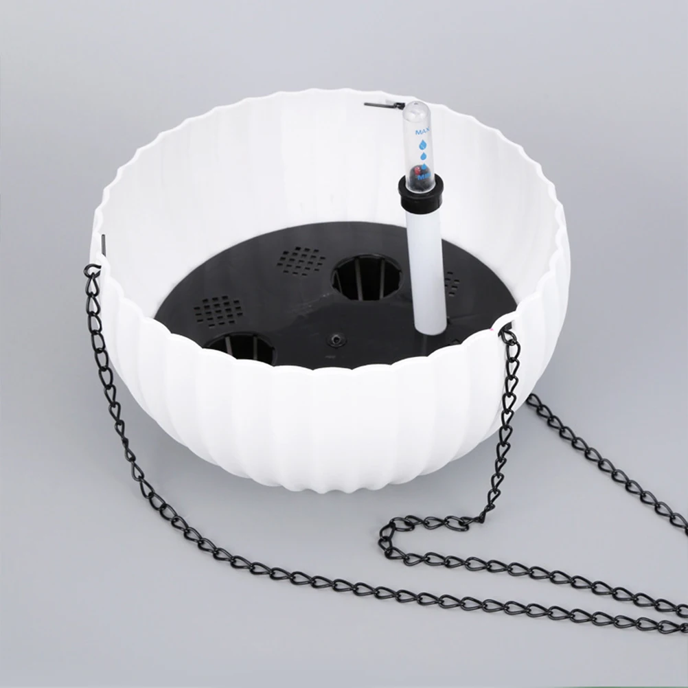 

Automatic Watering Flower Pot Thickened Hanging Plastic Flower Basket With Water Stopper Grey 220 Height 125X220 Floor Or Wall