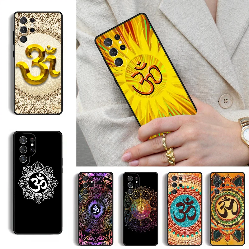 Yoga Om Mandala Colourful Phone Case for Samsung Galaxy S26 S25 Ultra S24 S23 S22 S21 Plus Note 10 Bumper Cover