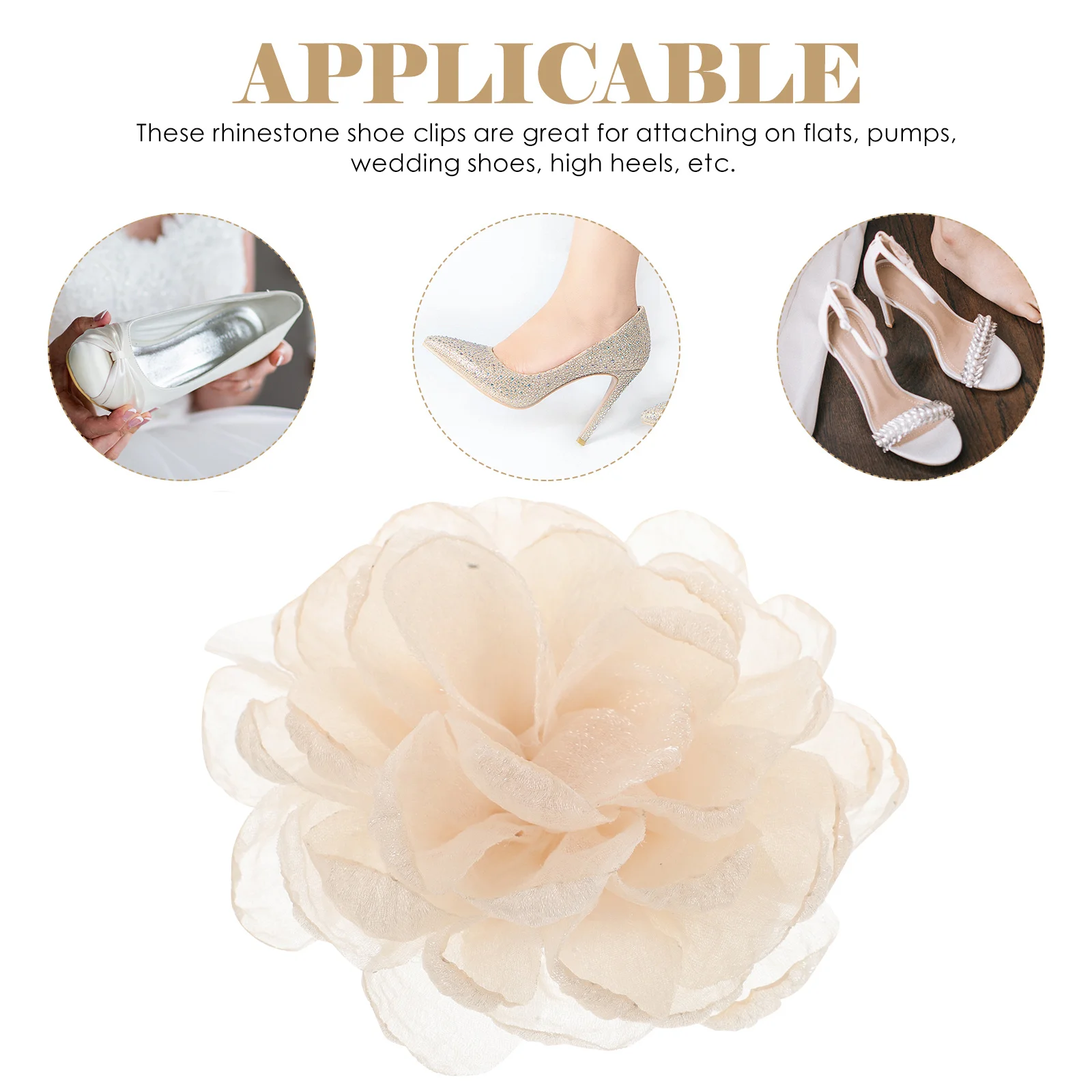 

Shoe Flower Charms for Sneakers Decorations Clips Shoes Embellishment High Heel