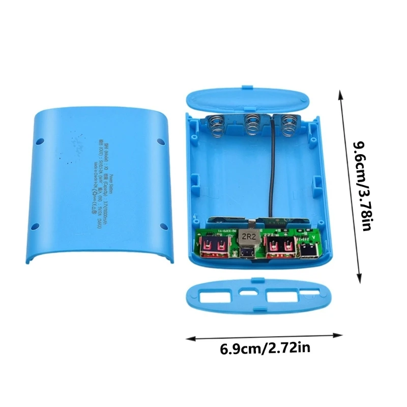 D0UA DIY Power Banks Curnosure включает в себя тип C & USB -порт Quick Power Banks Case легко переносить для батарей 8x18650