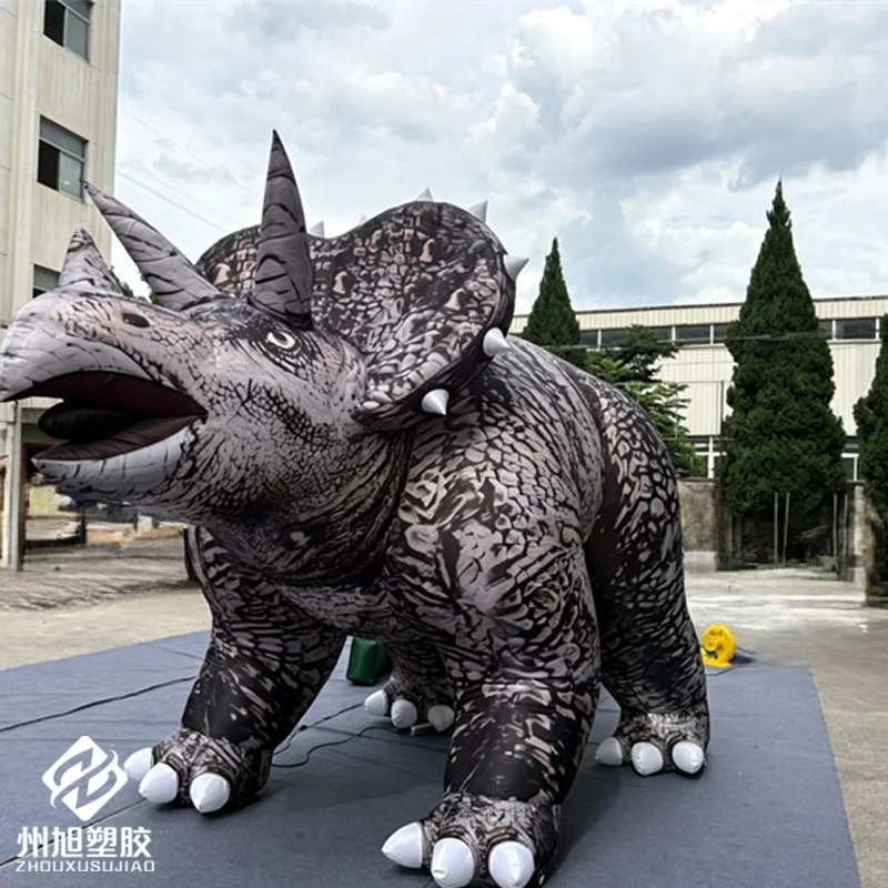 Inflatable dinosaur, made of Oxford fabric, decorative inflatable dinosaur model, inflatable rhinoceros model for advertising