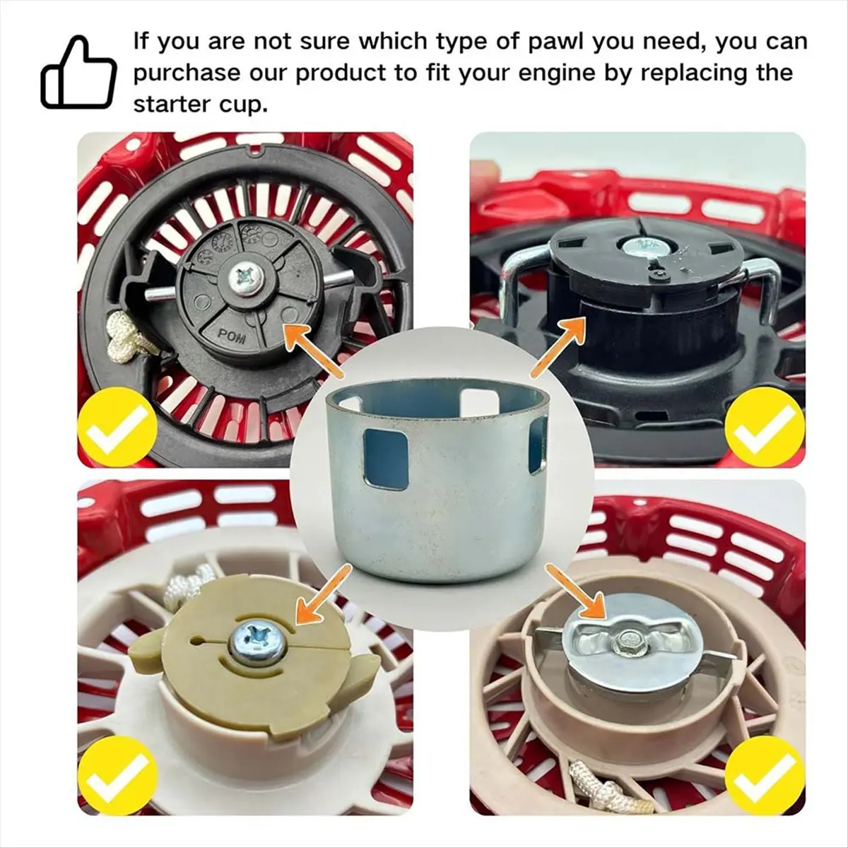 GX160 Pull Assembly GX120 GX200 Pull Rope String with Pully Cup for Rolair