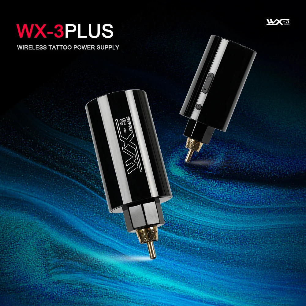 

WX-3PLUS Professional Wireless Tattoo Power Supply 1450mAh Type-C Rechargeable Battery RCA Jack for Rotary Tattoo Pen Machine