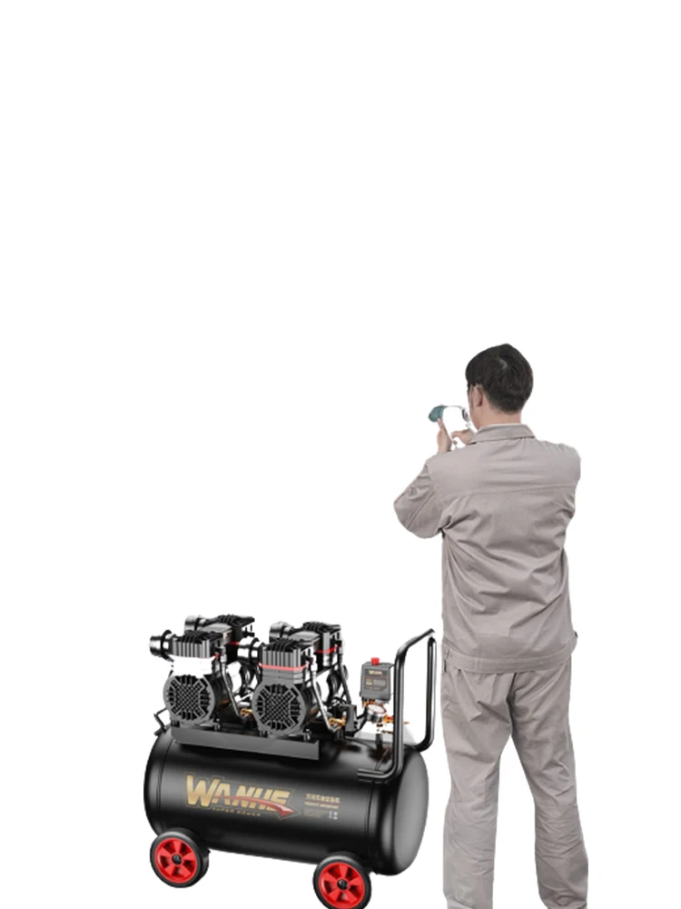 

220v 1690W 800W 0.8Mpa (100psi) Oil-less Silent Air Compressors Four-cylinder Air Compressors Air/Gas Pump