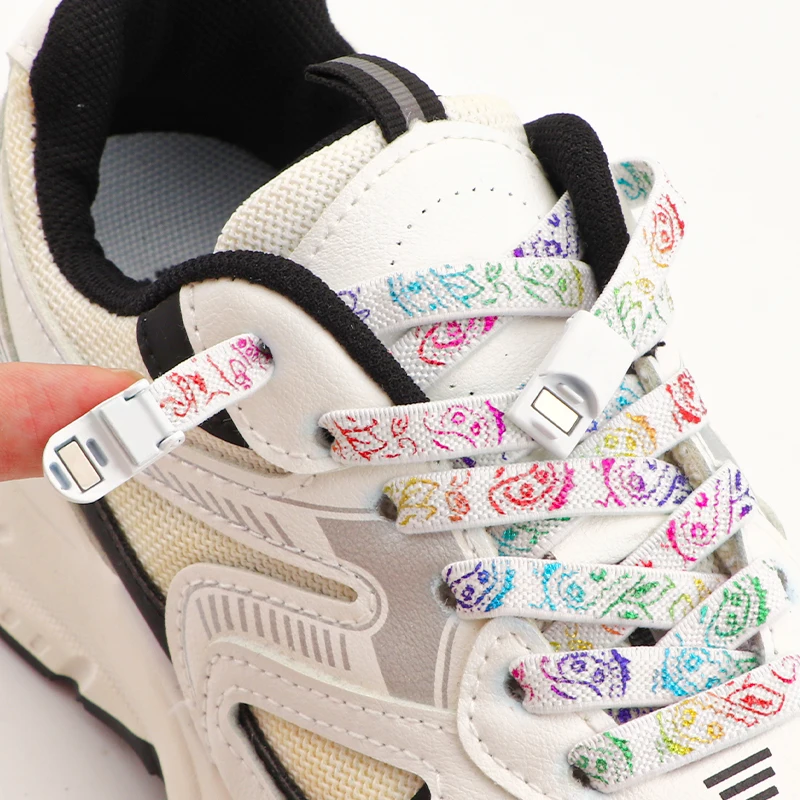 

Magnetic Shoelaces Metal Lock Elastic Shoe Laces Without Ties Convenient for Sneakers No Tying Required Shoes Lace Unisex 1 Pair