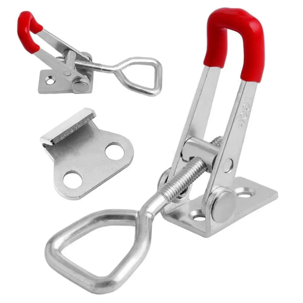 Ajustável aço inoxidável Toggle Clamp, Porta Parafuso Tipo Fixture, Quick Clamp para Eletrodomésticos, Ferramentas manuais, GH-4001-SS, 1Pc