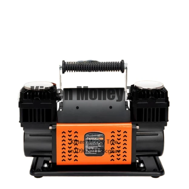 

Air Compressor Kit, Dual Cylinder 12V Portable Inflator Offroad Air Compressor Pump for Truck Tires