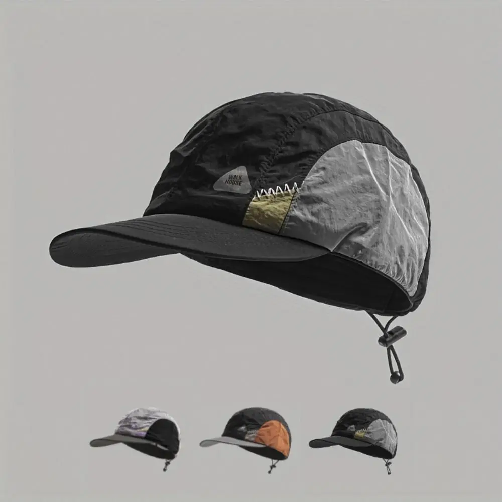 Бейсбольная кепка соответствующего цвета, летняя тонкая быстросохнущая шляпа с плоскими полями, повседневная дышащая солнцезащитная кепка для кемпинга и отдыха