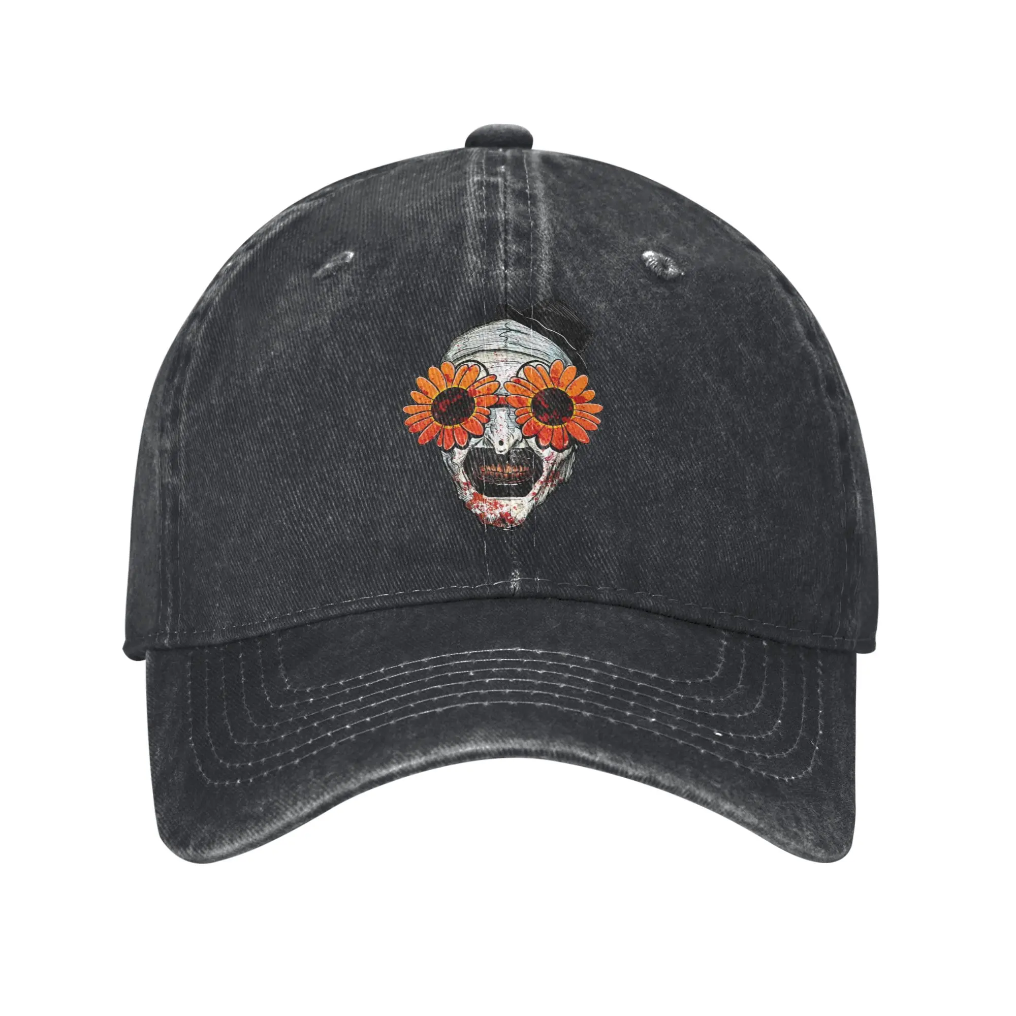 Art The Clown Terrifier 2 Sunflower Sunglasses Unisex Baseball Caps  Distressed Cotton Hats Cap Vintage Outdoor Fit Headwear