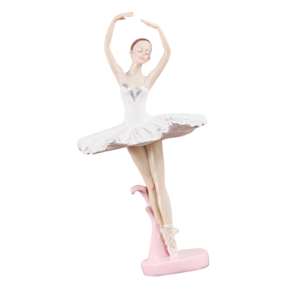 

1Pcs Ballet Resin Crafts Delicate Ballerina Decoration Stylish Home Decor Adornment for Cabinet Tabletop Porch Shelf