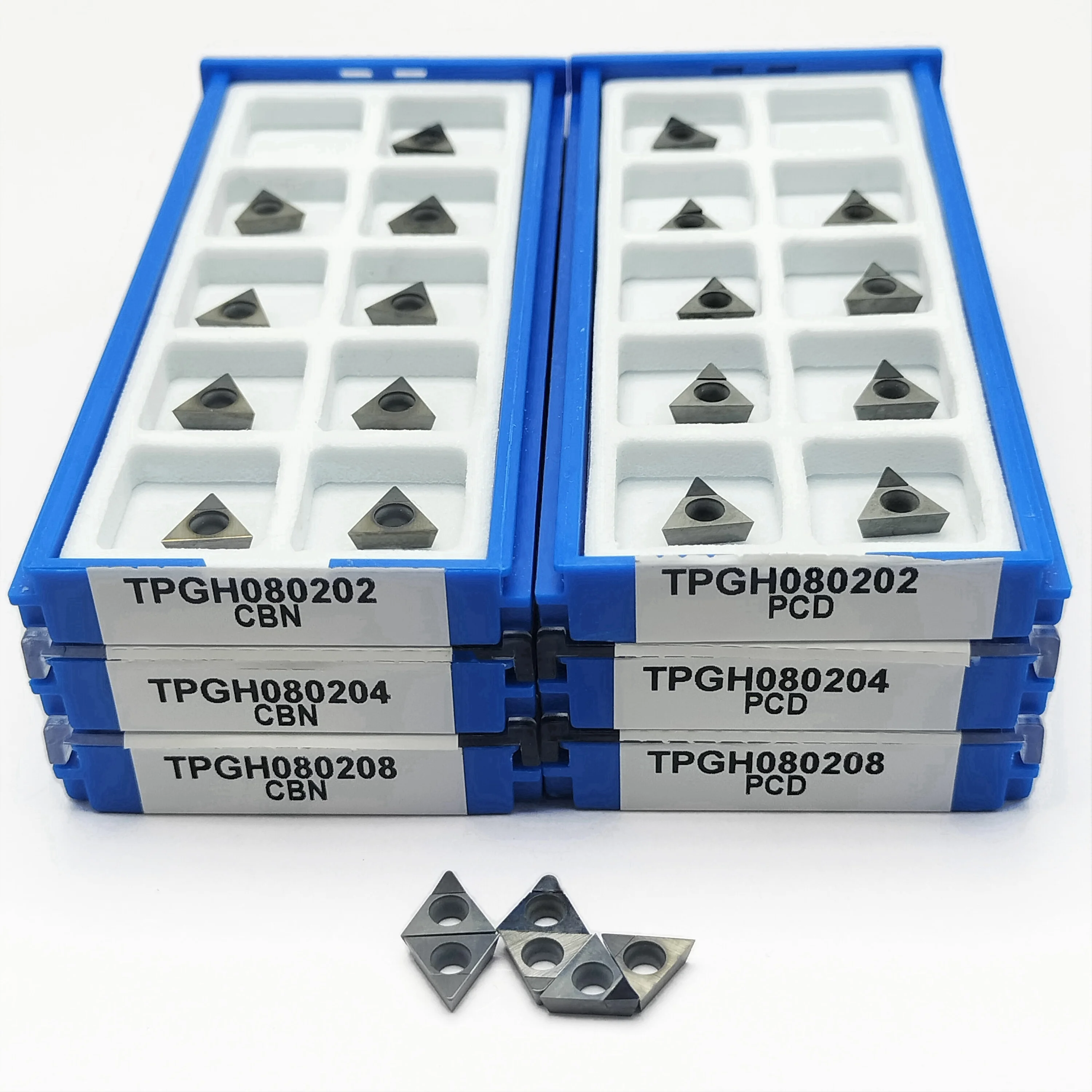 TPGH080202 04 08 PCD Internal hole boring tool for aluminum copper CBN CNC TPGH Lathe Diamond Inserts CNC Lathe Cutting Tools