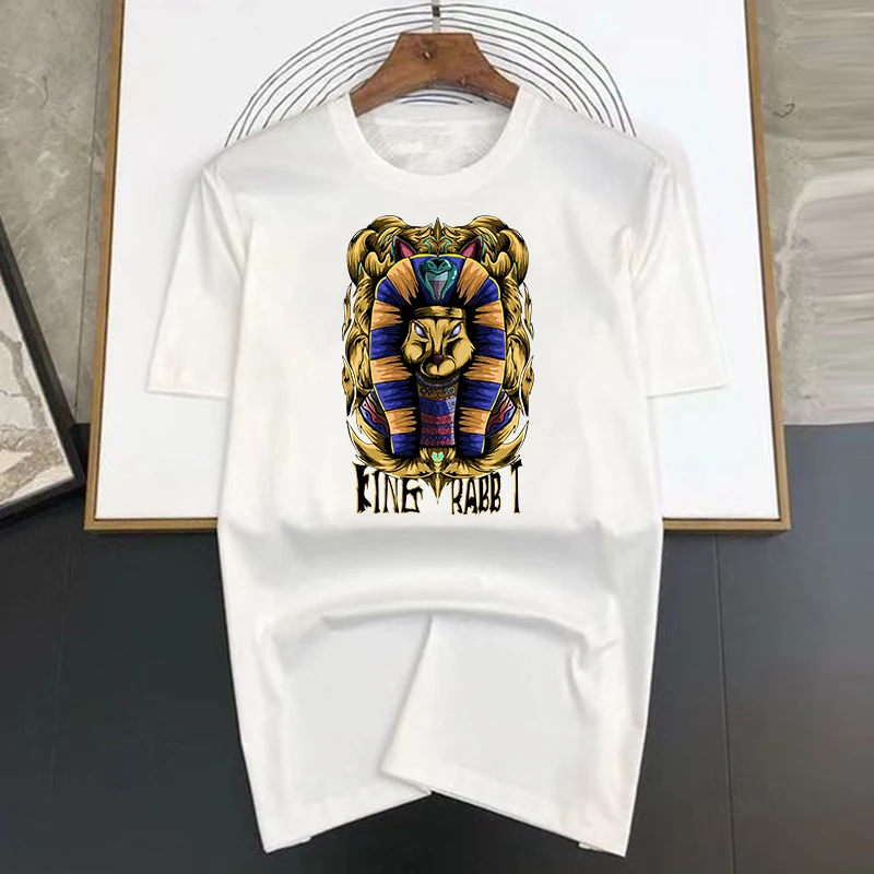 Tribal Lord Rabbit 2023 New Top for Men and Women Basic Cotton T-shirt Summer Round Neck Fashion Casual Short Sleeve