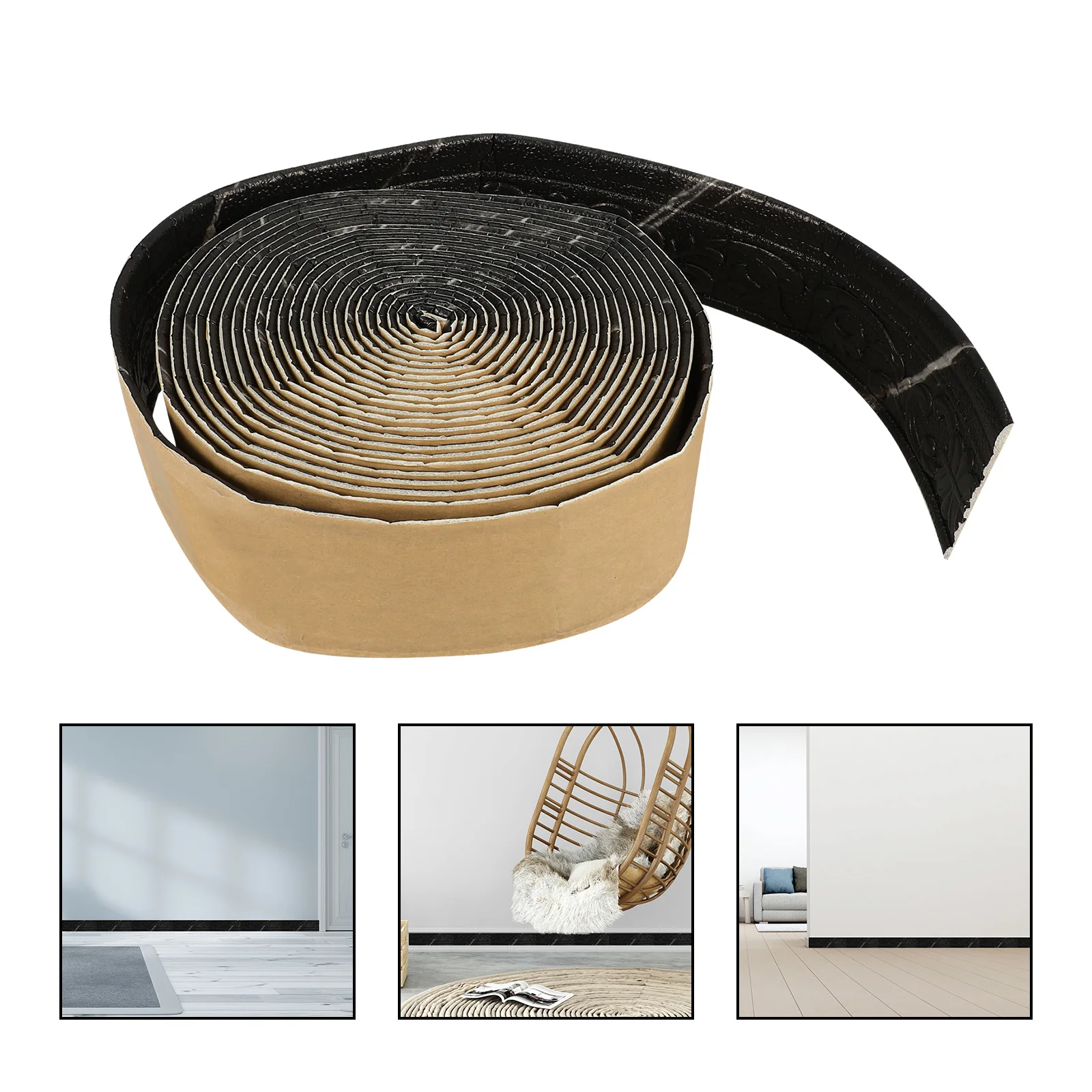 

Wall Trim Skirting Border Sticker Peel and Stick Baseboard Adhesive Decal for Bedroom Living Room Kitchen Bathroom