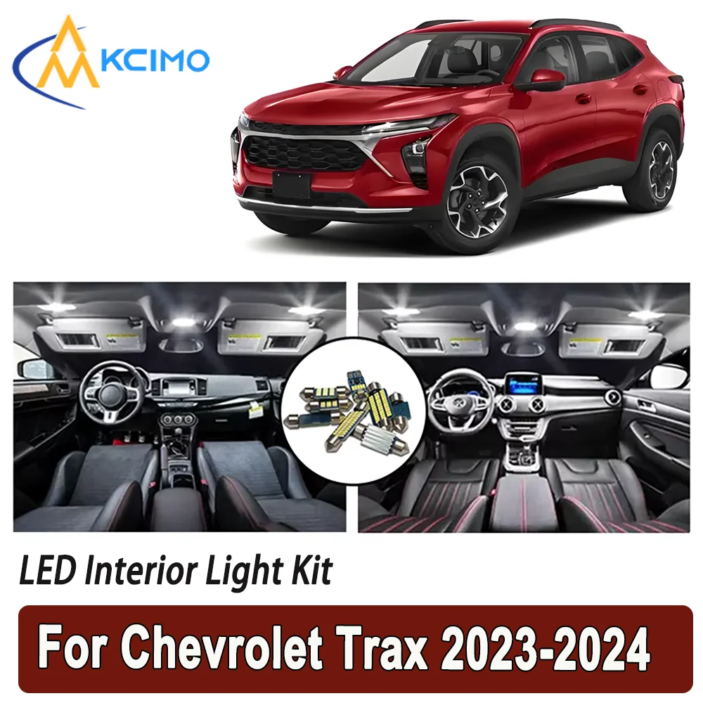 

Kcimo For Chevrolet Trax 2023 2024 Premium Bright LED Interior Dome Map Trunk Light Kit Car Led Lamps Canbus New Car LED Lights