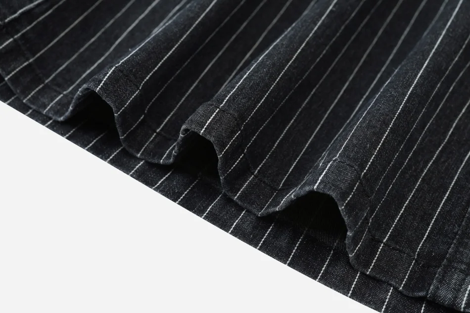 AS AW26 Black pinstripe denim skirt with stretch fashion woman clothes lady wear 14 S606e1a0dcb6e4afe9a9947bb114d63e4Z