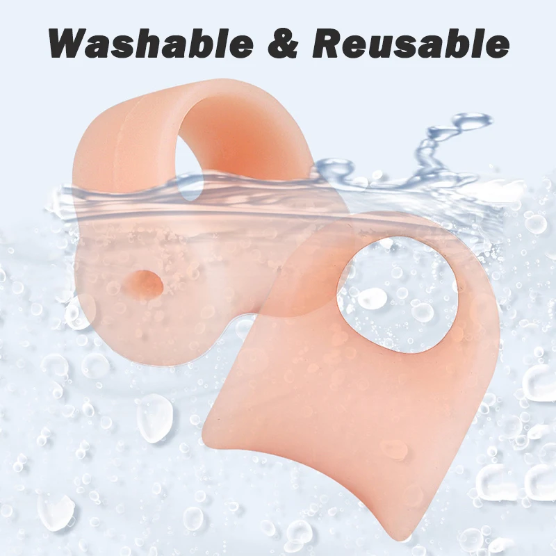 Pexmen 2/4 Stuks Teen Separator Bunion Corrector Gel Teen Spacer Teen Protector Relief Pijn van Bunion Overlappende en Drifted Toe