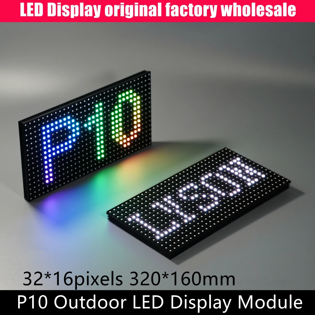 P10 Outdoor SMD RGB Led Screen Panel 32*16 Dots Advertisement Video Display Module 320mmx160mm 4000CD Brightness