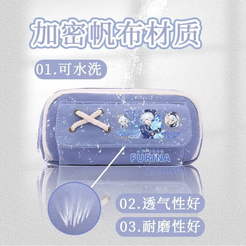 Genshin Impact Scaramouche Collaboration Funina Stationery Box Walnut Wanderer Primary And Secondary School Students Large Anime