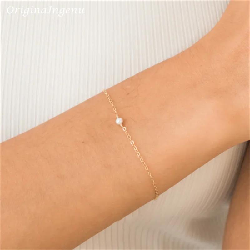 

925 Silver Naturel Pearl Bangles Indian Jewelry 14K Gold Filled Minimalist Jewelry Birthday Present Handmade Boho Bracelet Women