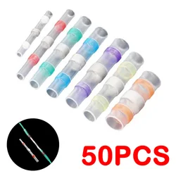 Solder Seal Wire Connectors Waterproof Heat Shrink Butt Connectors Electrical Wire Terminals Insulated Butt Splices
