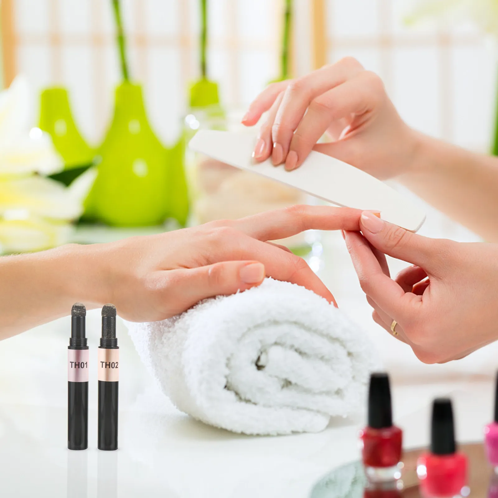 Stylo à poudre solide pour ongles, 3 pièces, accessoire pour Nail Art, effet miroir, poudre à paillettes, décoration pour manucure