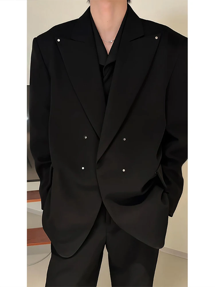 

Мужской костюм Bla Suit Jaet: повседневный, в британском стиле, элегантный, с отложным воротником, модный, молодежный, для активного отдыха, весна-осень, приталенный крой.