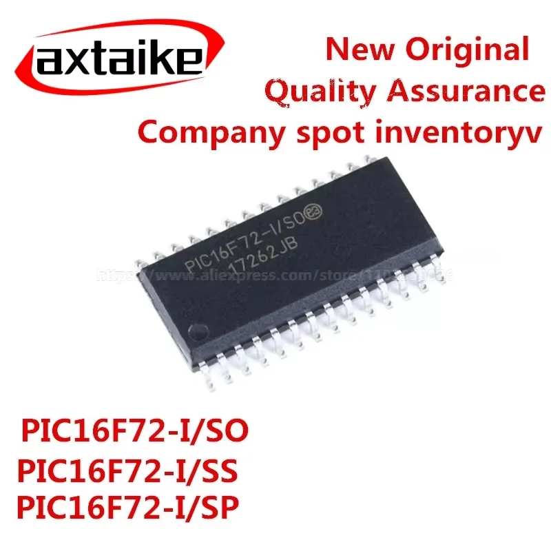 5PCS PIC16F72-I/SO PIC16F72-I/SS PIC16F72-I/SP PIC16F72 SSOP-28 DIP28 8-Bit CMOS FLASH Microcontroller with A/D Converter Chip